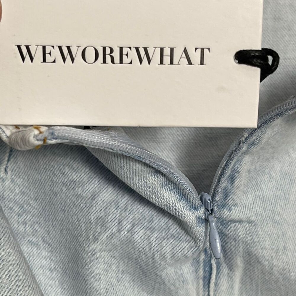 Weworewhat Women's Cut Out Denim Mini Skirt - Picture 7 of 12